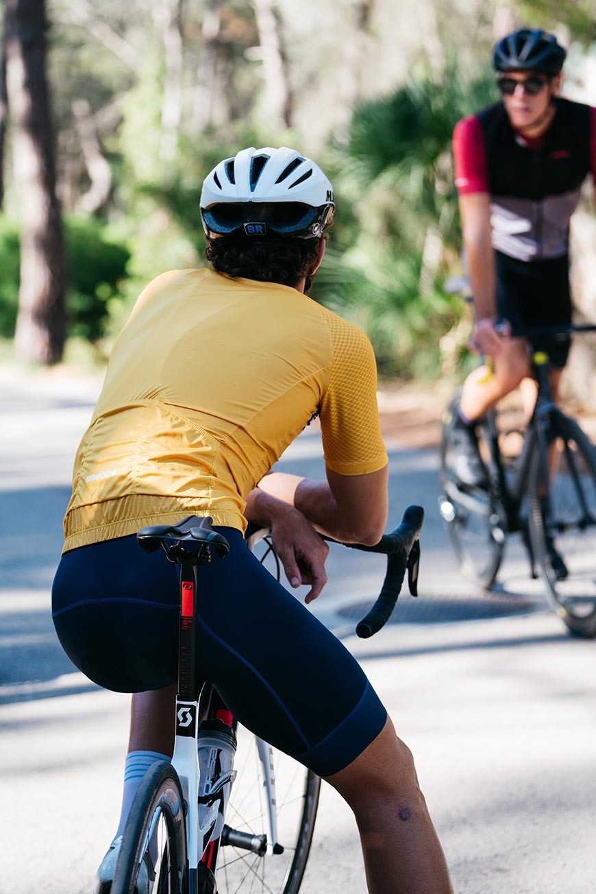 Maillot Pro Mustard (Recycled) mujer. Elegancia encima de la bici